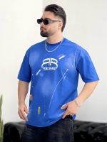 تیشرت آبرنگی Balenciaga آبی