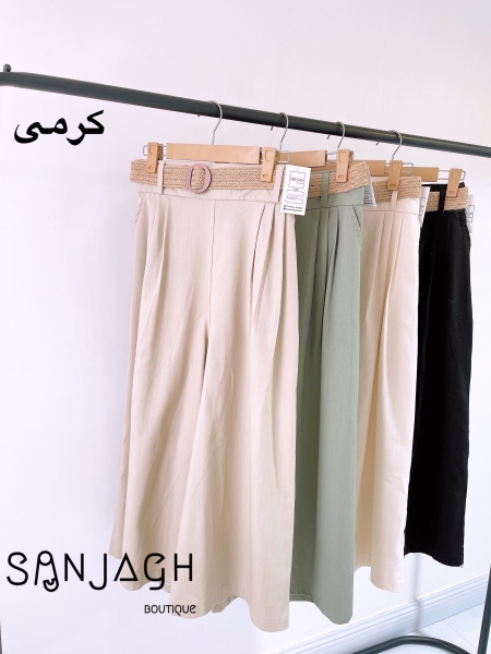 دامن شلواری کمر کنفی