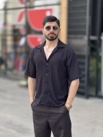 پیراهن زنبوری یقه انگلیسی مشکی