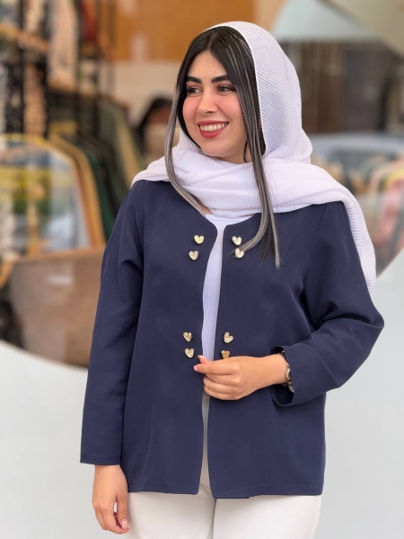 کت مازراتی یقه دلبری دکمه قلبی