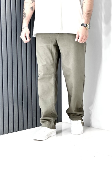 شلوار بگ کتان سبز روشن