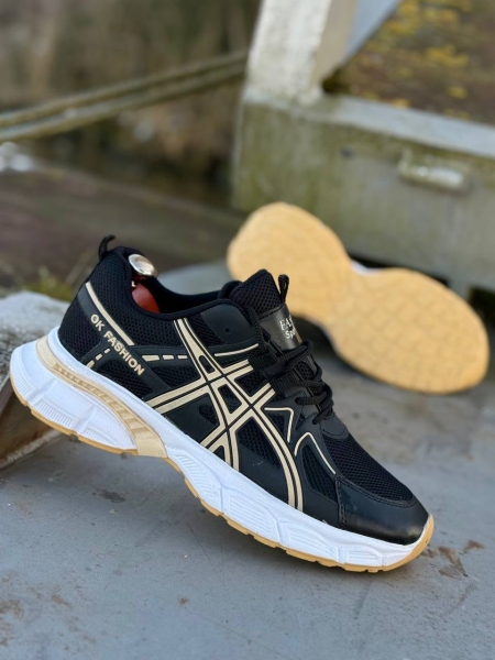 کتونی اسپرت ASICS مشکی کرم