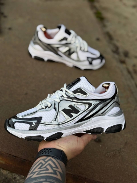 کتونی اسپرت new balance 1064 سفید نقره ای