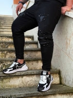 شلوار جین تیکه دار VANS مشکی