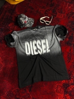 تیشرت آستین کوتاه DIESEL مشکی طوسی