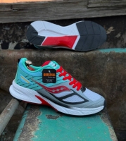 کتونی اسپرت Saucony طوسی پسته ای قرمز
