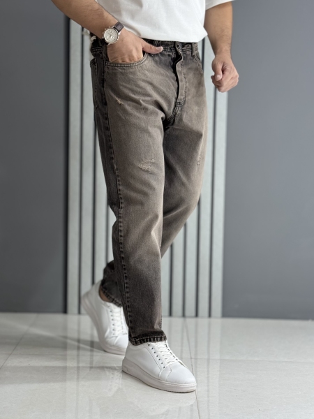 شلوار مام فیت ذغالی ( قد 100 سانت )