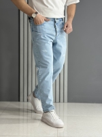 شلوار مام فیت آبی روشن ( قد 100 سانت )