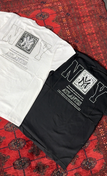 تیشرت پیش و پشت چاپ مردانه رنگ مشکی