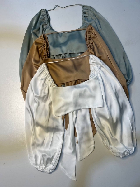 شومیز ساتن گره ای
