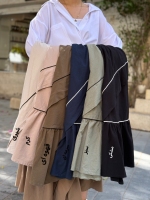 دامن لینن مغزی دوزی