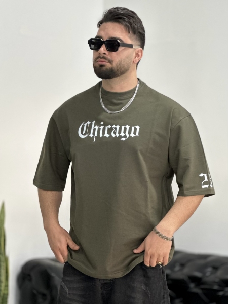 تیشرت دورس Chicago زیتونی D