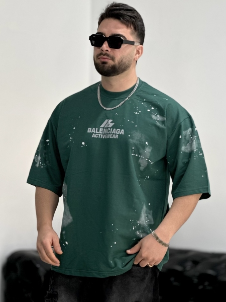 تیشرت 2نخ Balenciaga سبز HA