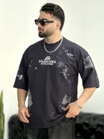 تیشرت 2نخ Balenciaga خاکستری HA