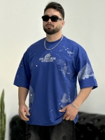 تیشرت 2نخ Balenciaga آبی HA