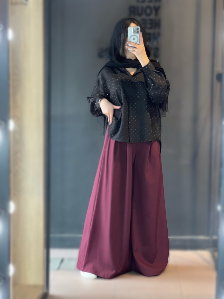 شومیز مانتویی نگینی