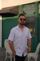 پیراهن کتان آستین کوتاه