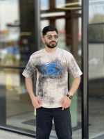 تیشرت دورس باکسی Balen آبرنگی کرمی