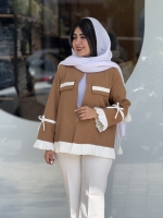 کت یقه چین سفید عروسکی