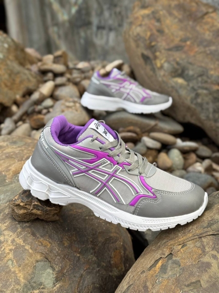 کتونی asics جدید طوسی بنفش