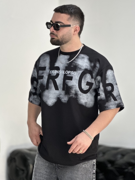 تیشرت 2نخ سایه دار RFG مشکی M