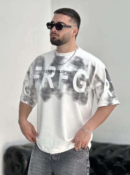 تیشرت 2نخ سایه دار RFG سفید M