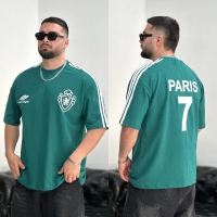 تیشرت 2نخ Paris سبز