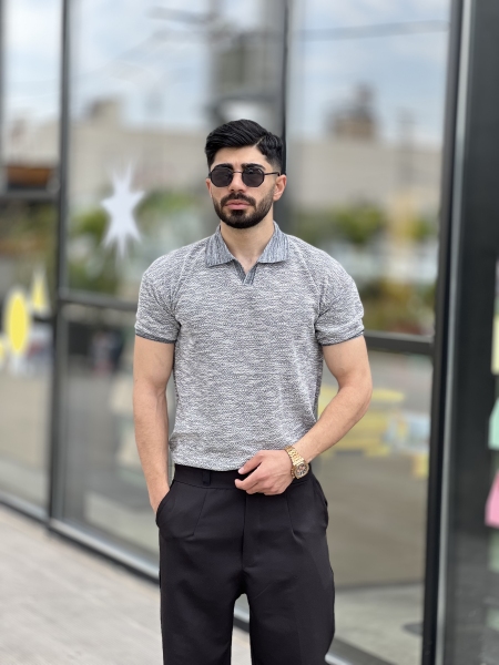 تیشرت یقه دار خنک Yep طوسی