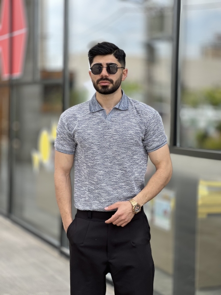 تیشرت یقه دار خنک Yep سرمه ای