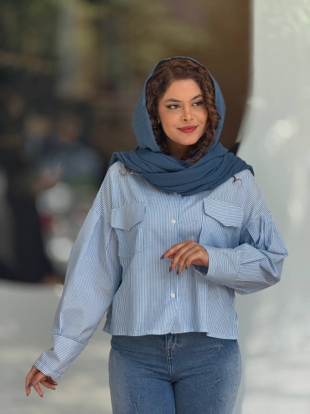 کراپ راه راه آستین پیله