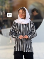 شومیز راه راه پشت بلند