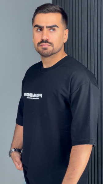 تیشرت باکسی ماکان مشکی