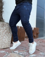 شلوار جین اسکینی طرح زاپ ZARA آبی تیره