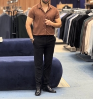 پیراهن کلاسیک قهوه ایی