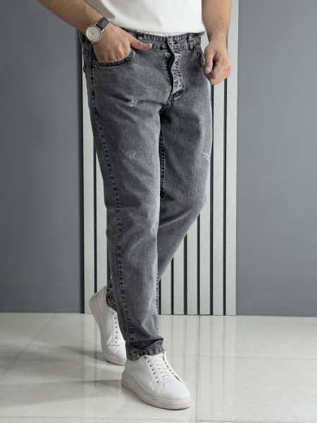 شلوار مام فیت ذغالی سایز بزرگ ( قد 105 سانت )