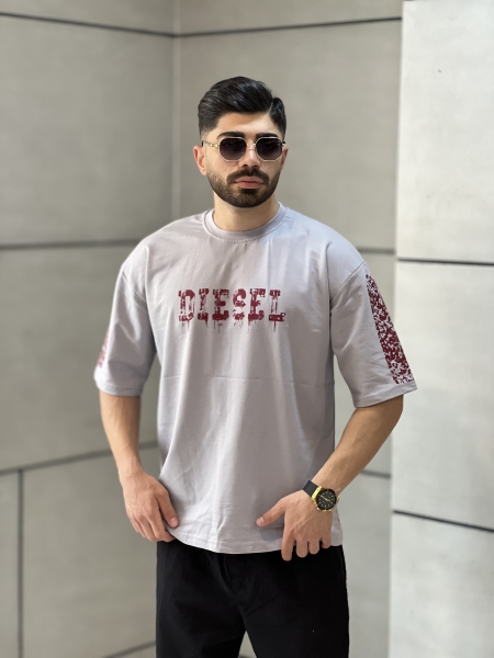 تیشرت دو نخ Diesel طوسی