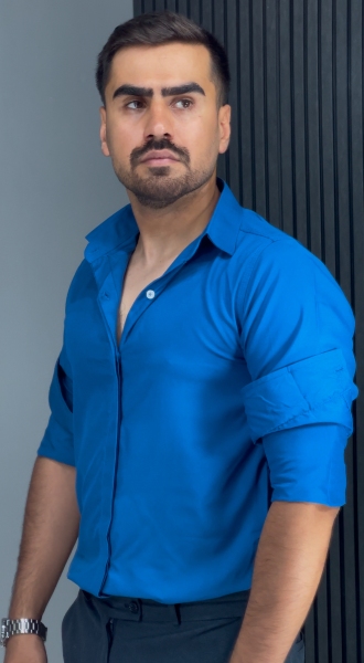 پیراهن دوشین ابی