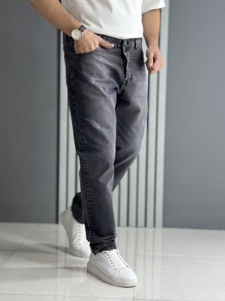 شلوار مام فیت ذغالی سایز بزرگ ( قد 104 سانت )