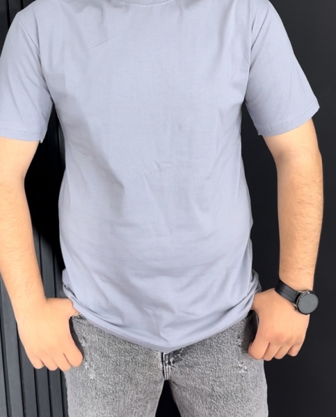 تیشرت مردانه بیسیک طوسی