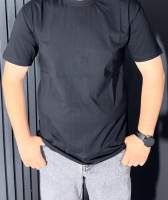 تیشرت نخ پنبه مردانه بیسیک مشکی