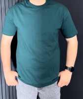 تیشرت نخ پنبه مردانه بیسیک سبز