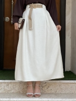 دامن کنفی کمربندی