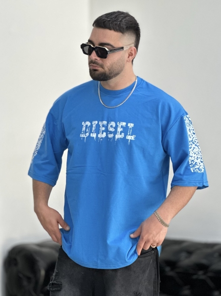 تیشرت 2نخ Diesel آبی Ta