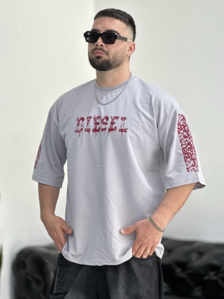 تیشرت 2نخ Diesel طوسی Ta