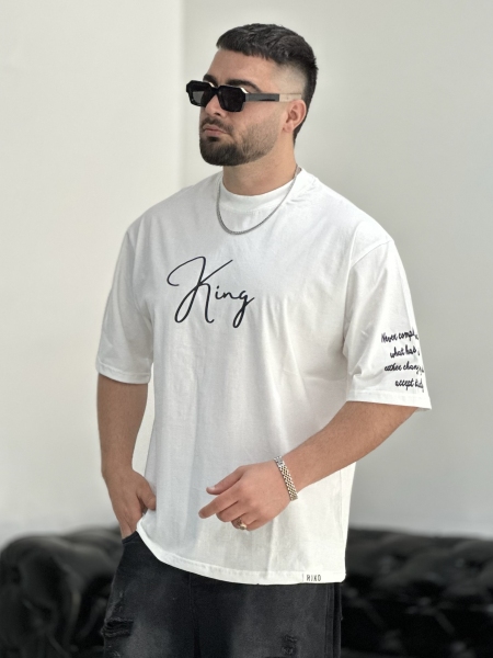 تیشرت پنبه King سفید