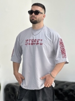تیشرت 2نخ Diesel طوسی Ta