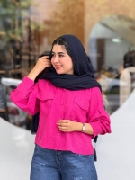 شومیز کراپ جیب نما