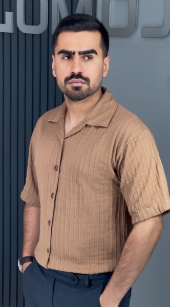 پیراهن باکسی کرمی