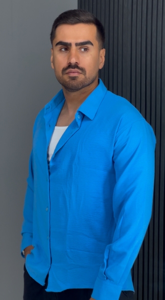 پیراهن باکسی ابی