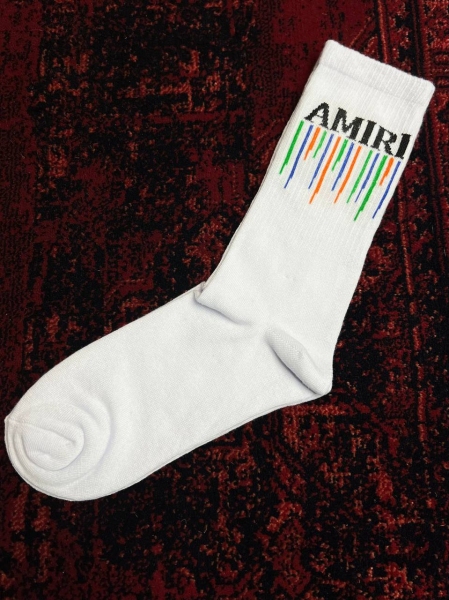 جوراب ساق بلند AMIRI سفید